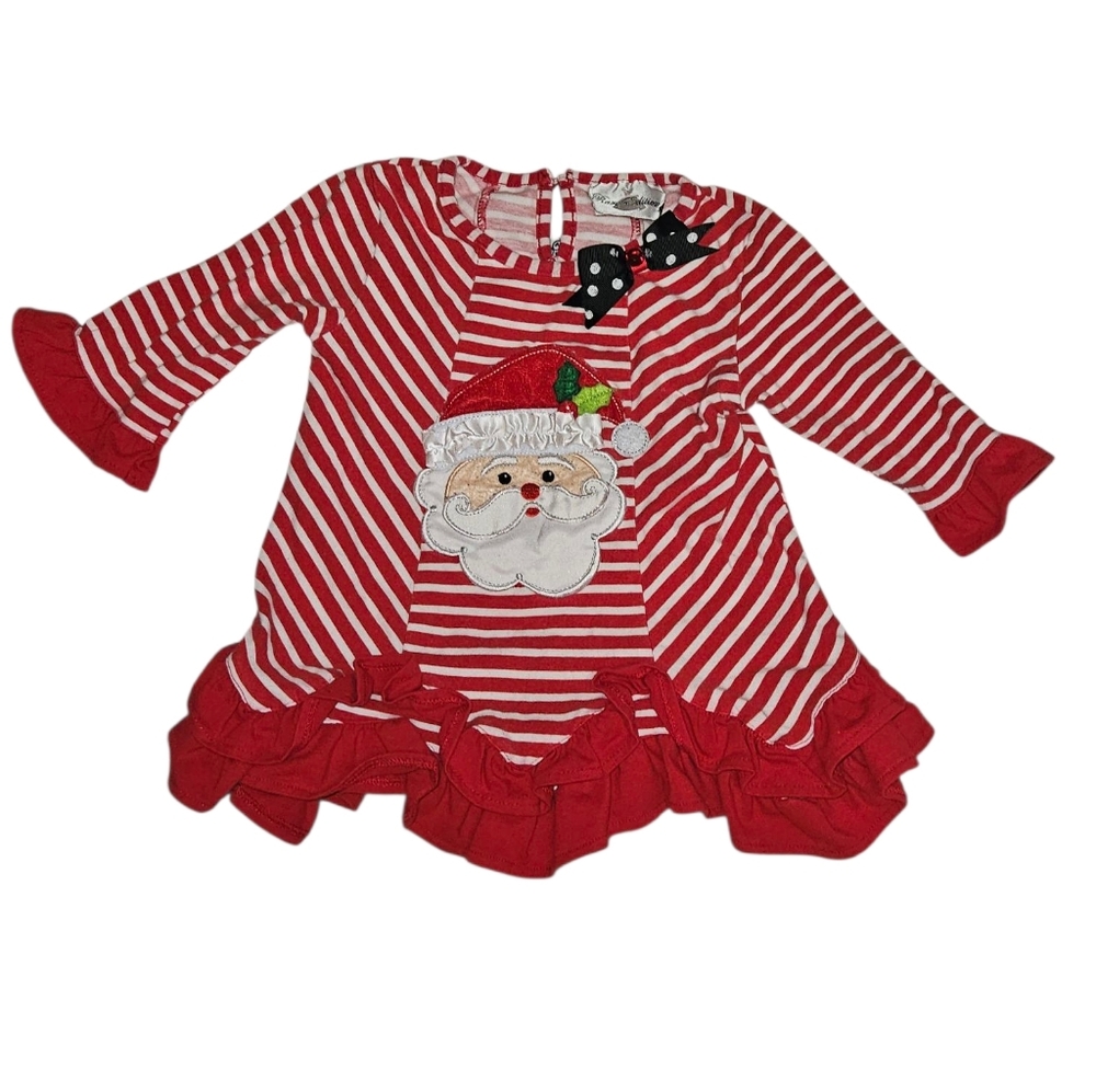 $3 If Bundled! Red and White Striped Santa Top